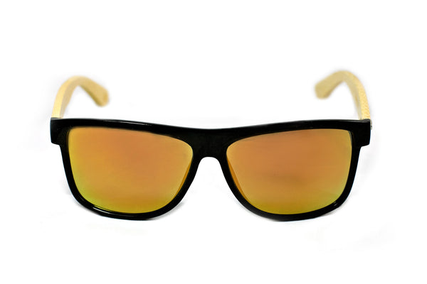 Orange Mirror Bamboo Sunglasses