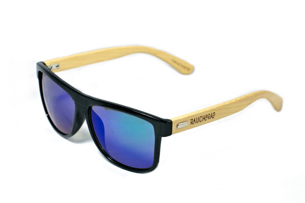 Blue Mirror Bamboo Sunglasses
